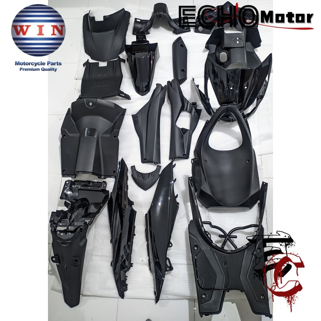 Full Body Beat FI CBS K25 2012 2013 2014 Hitam WIN | complete set bodi kasar halus motor honda injek