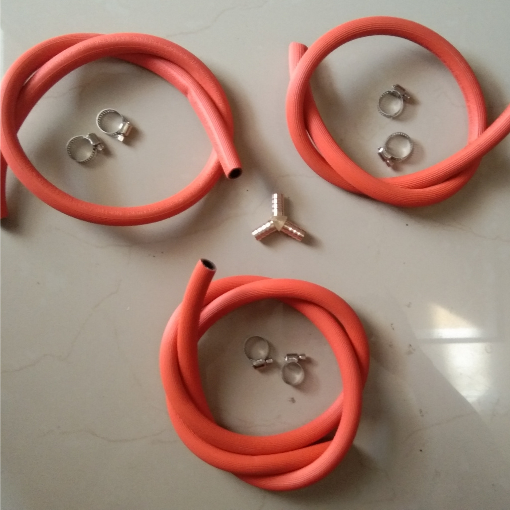 Paket Selang Cabang Untuk 2 Kompor Gas / Selang Paralel Cabang Oven Gas / Regulator Selang Cabang 2 