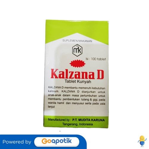 Kalzana D Botol 100 Tablet Kunyah