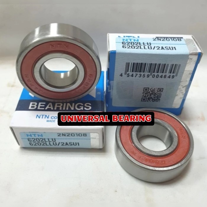 BEARING 6202 LLU NTN TUTUP KARET DIMENSI 15X35X11MM 6202 LLU NTN