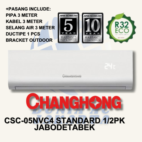 AC Changhong 1/2 PK 05NVC STANDARD GRATIS PASANG