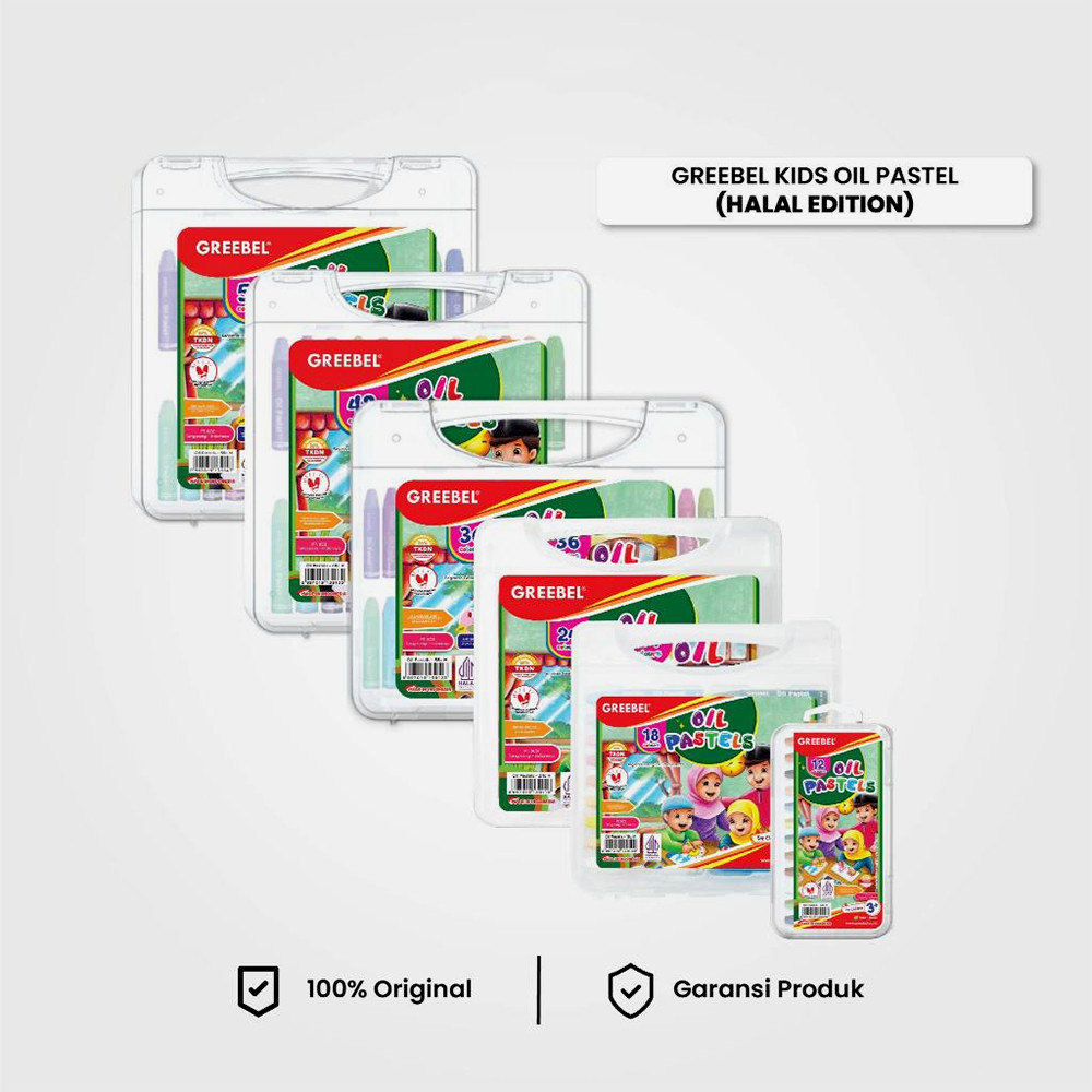 

Crayon Greebel 12 24 36 48 55 Warna Halal / Krayon Oil Pastel Greebel Halal Edition