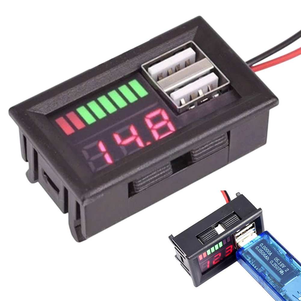 Voltmeter Indikator Level Pengisian Baterai Aki 12V - 72V Indikator Baterai Kendaraan Listrik Univer