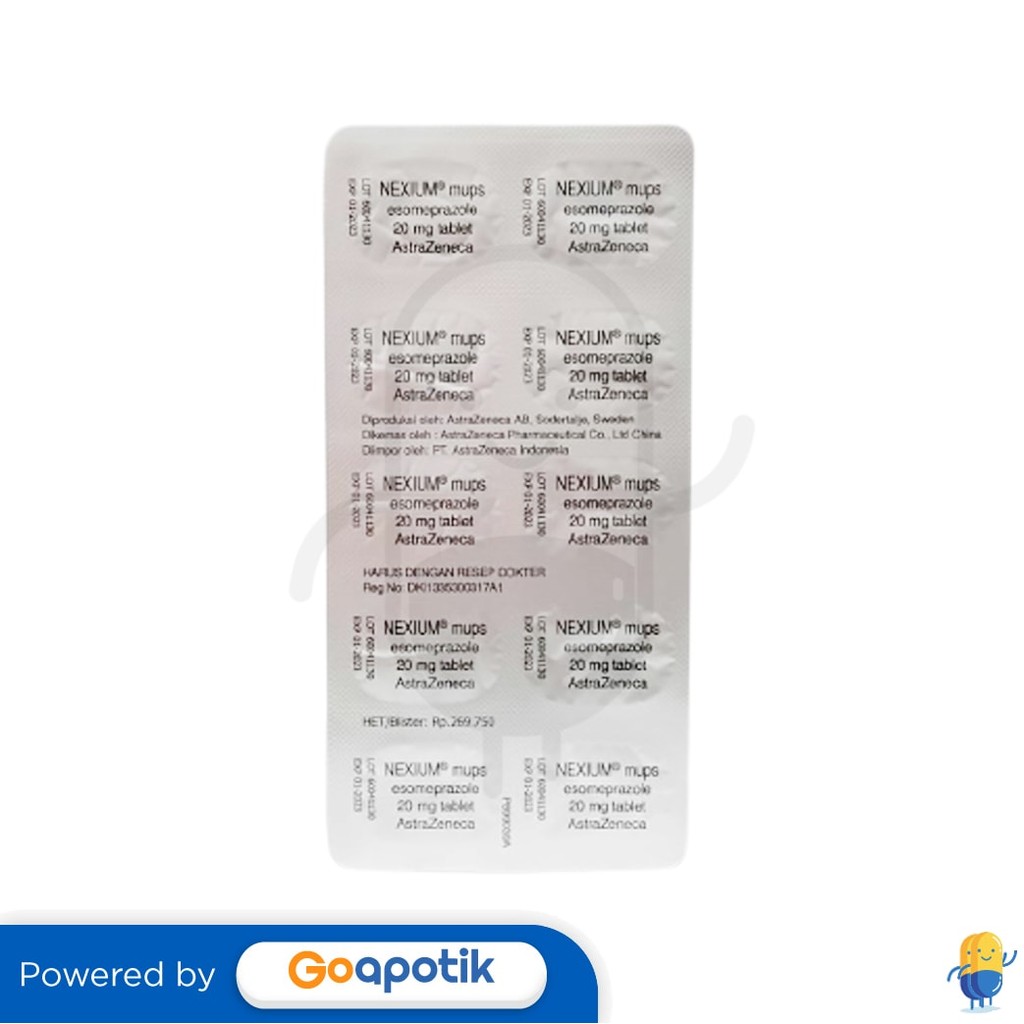 Nexium Mups 20 Mg Strip 10 Tablet