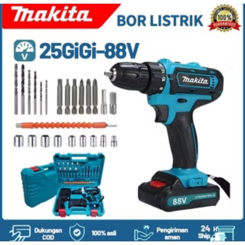 MAKITA 9980VF Mesin bor 2batrai cas 10.mm bor listrik murah bor tangan bor batrai bor tembok.