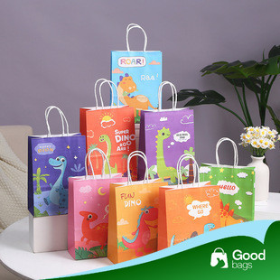 

Paper Bag Kraft / Paper Bag Dino / Goodie Bag Dino / Paper Bag Karakter / Tas Souvenir Dino / Tas Hampers Dino I AK02J8-AK03J8
