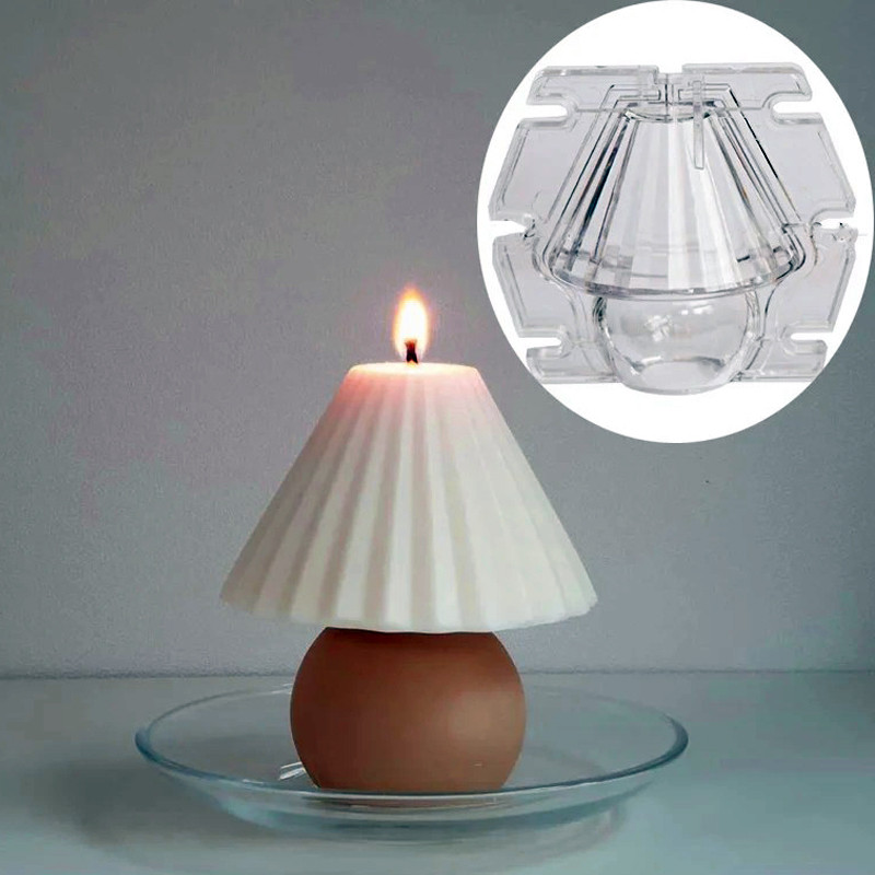 

Creative Table Lamp Candle Mold DIY Geometric Lamp Shape Aromatherapy Candle Making Tool Acrylic Plastic Molds Kit Home Gift