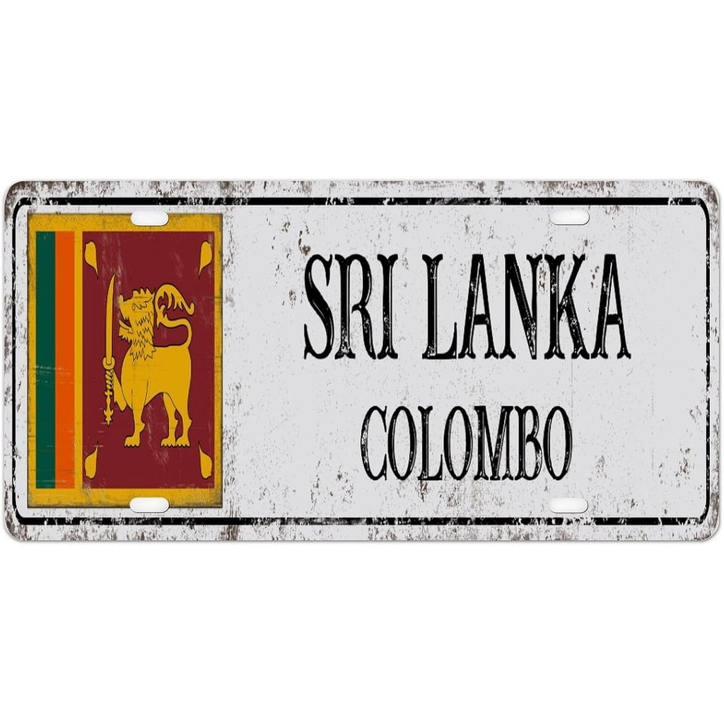 

s1,Capital City Colombo Tin Signs Sri Lanka Car Tin Sign Funny Personalized Decoration Metal Standard Us Plates 6x12inch Car Tag