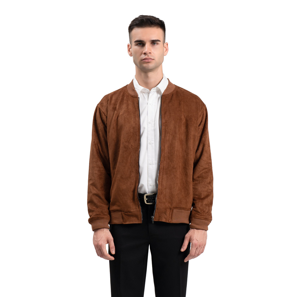 RIBSGOLD Jaket Bomber Suede| Bomber jaket | Outer Pria