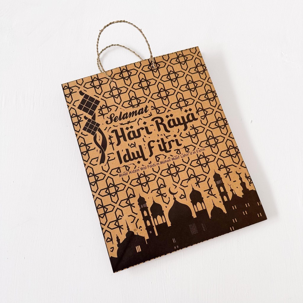 

TAS KERTAS COKLAT MOTIF IDUL FITRI / PAPER BAG COKLAT IDUL FITRI