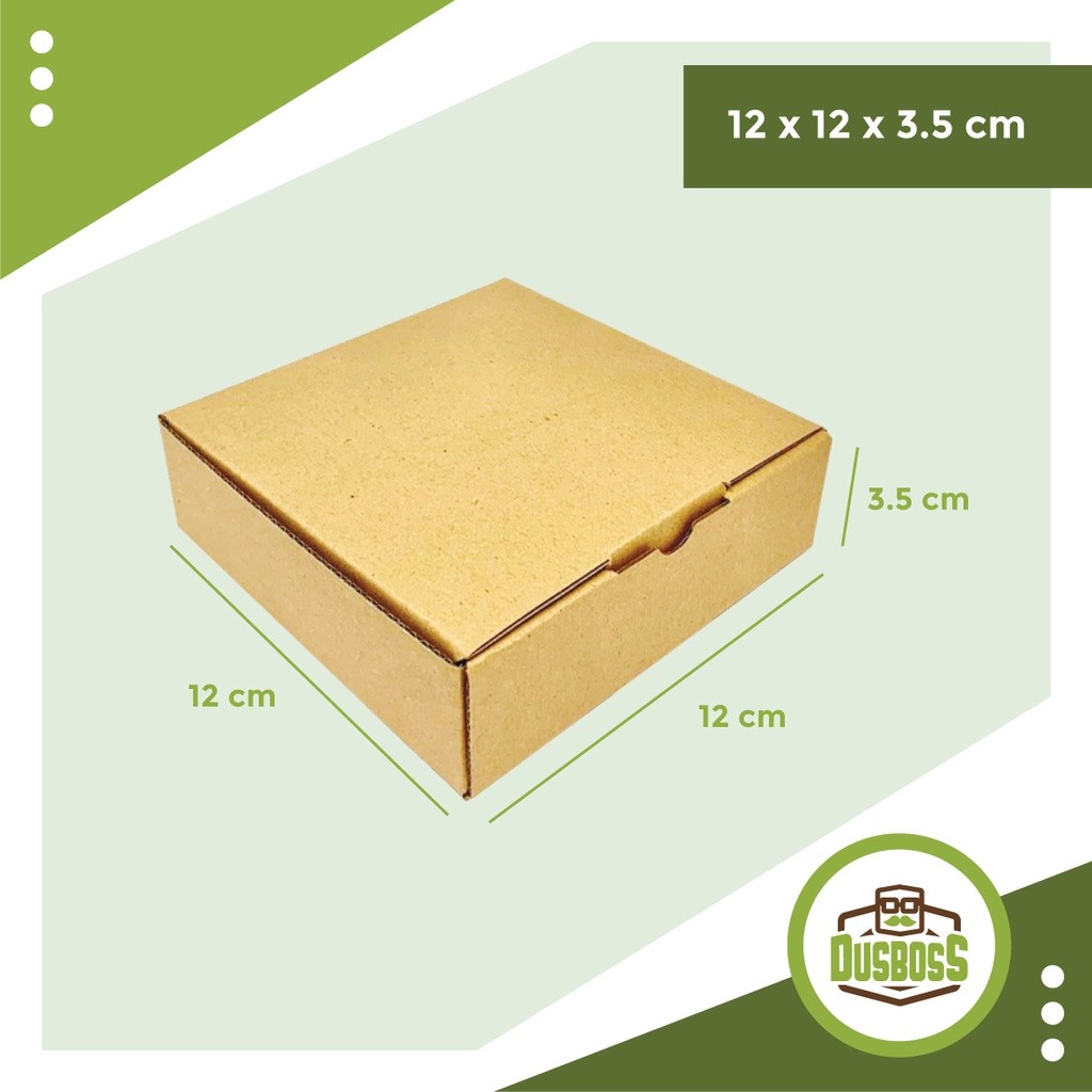 

kardus karton uk. 12 x 12 x 3,5 cm....Die Cut kotak -aksesoris-dll model box pizza