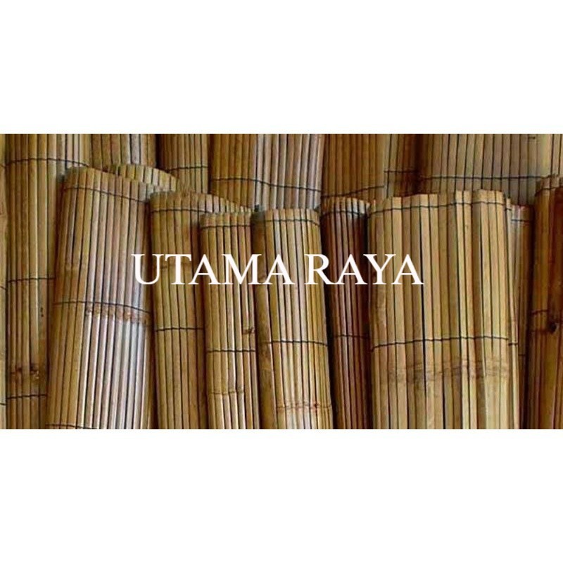 Tirai bambu kerai bambu plitur jati ukuran 2x2, 1x2, 1,5x2, meter