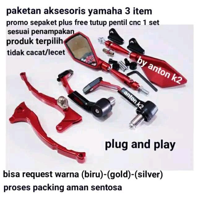 HANDLE REM VARIASI-HANDLEBRAKE MOTOR XEON-XEON GT-XEON RC PAKET 3 ITEM - RED