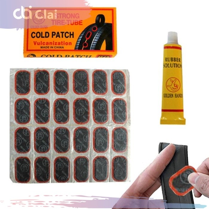 CLAI Stiker Sticker Lem Tambal Ban Karet Dalam Sepeda Motor Strong Tire Tube Cold Patch COLDPATCH La