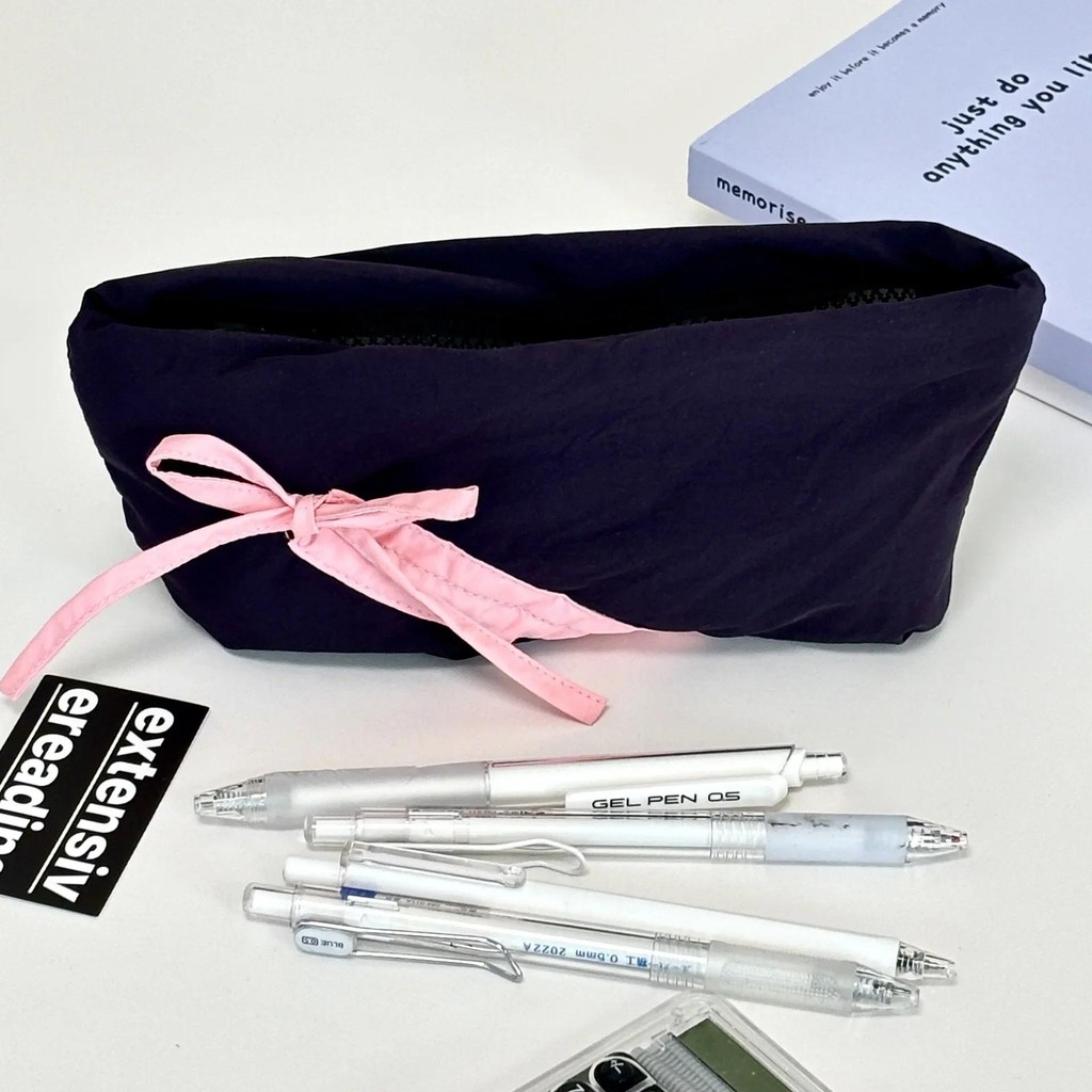 

Cute bowknot Pencil Case Large capacity storage bag Pouch Gift for Girls School Office Stationery storage bag Organizer Supplies