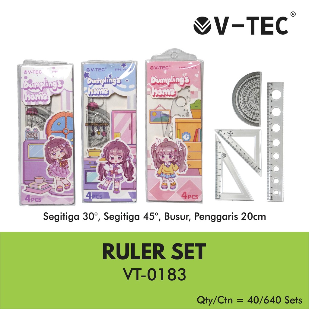 

MATHEMATIC RULLER SET V-TEC