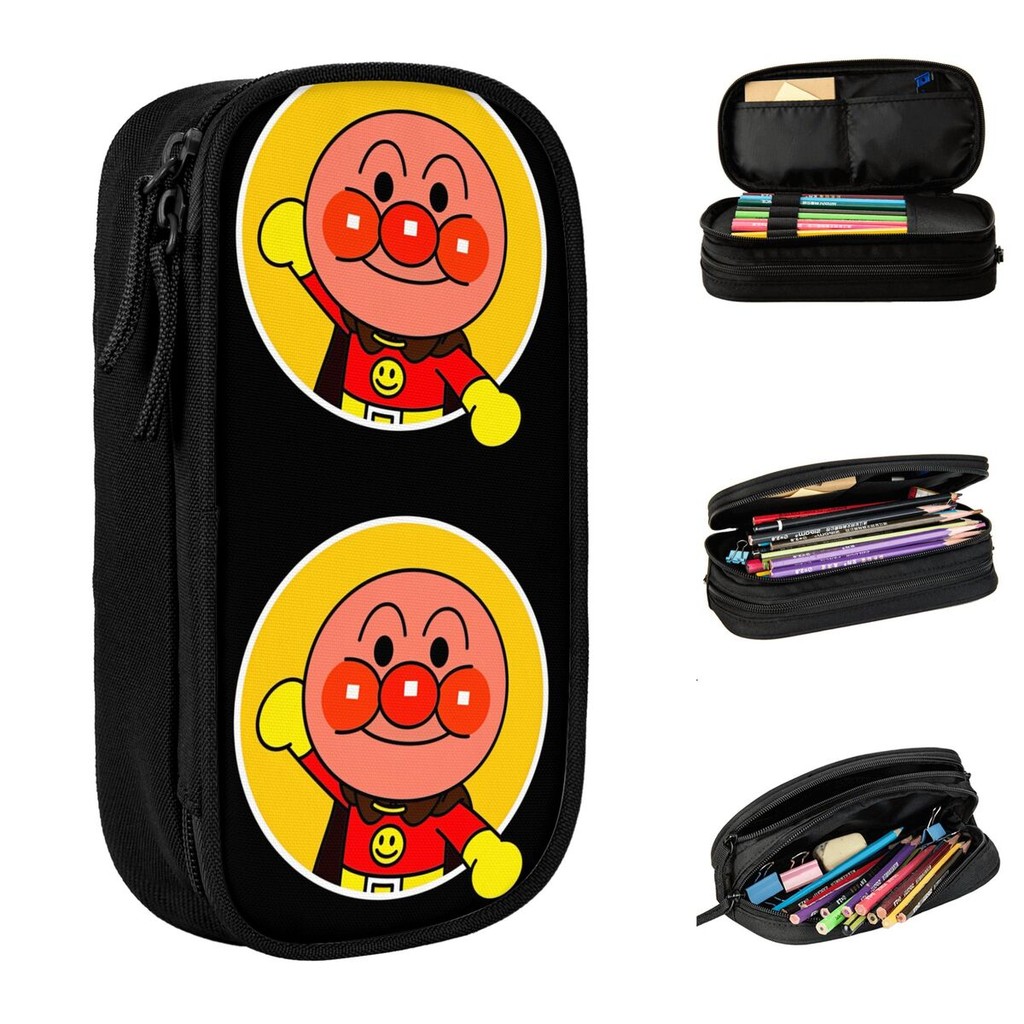 

Lovely Anpanman Pencil Case Pencilcases Pen Holder Kids Large Storage Bag Students School Gifts Stationery