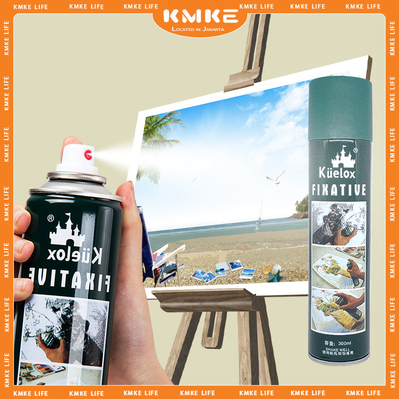 300ML Fixative Spray Lukis Drawing Professional Spray Varnish Lukisan Pelindung Lukisan Pensil / Pai