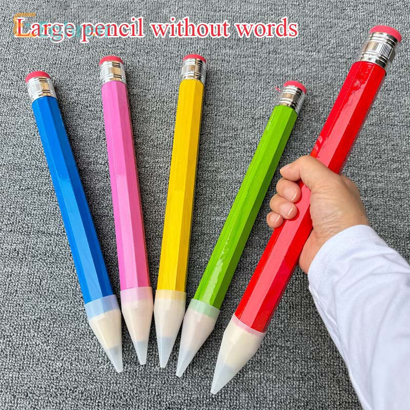 

Eeghrerr Extra Large Pencil Giant Wooden Pencil Personalized Decompression Pen Study Stationery Office