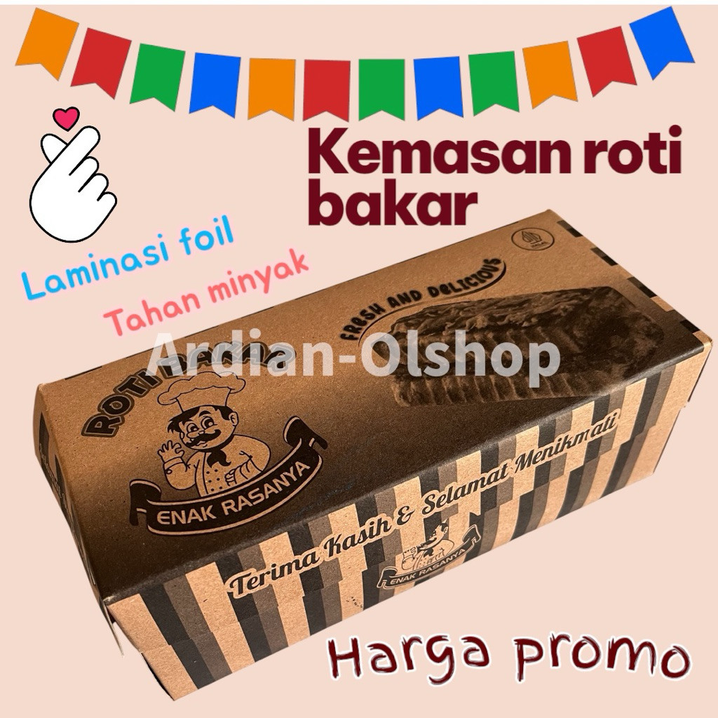 Dus roti bakar universal kemasan roti bakar box roti bakar wadah kemasan roti bakar bungkus roti bak