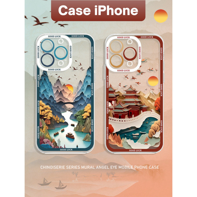 Casing Iphone Art Aesthetic Case Bening Clear Case Iphone 13 12 11 PRO MAX 14 15 PLUS XS XR 6+ 7+ 8 