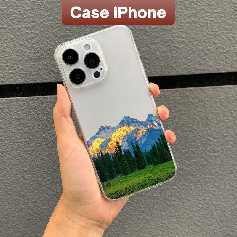Casing Iphone Aesthetic Pemandangan Realistis Case Bening Clear Case Iphone 13 12 11 PRO MAX 14 15 P