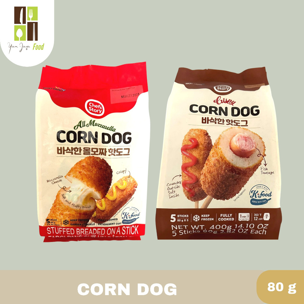 

Wooyang Corndog Mozzarella / Corn Dog Cheese Mozzarella / Corn Dog Sosis Ikan [5 Pcs]