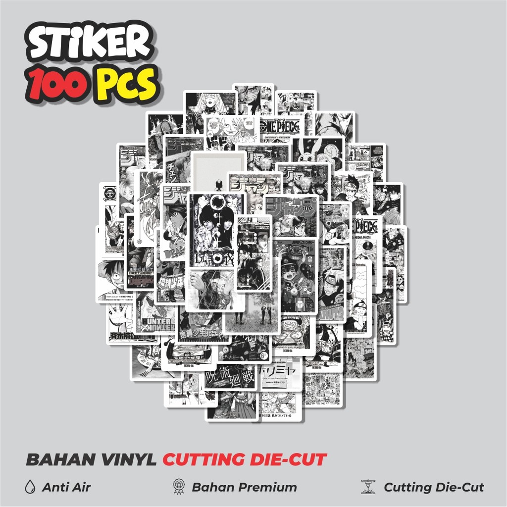 

Terbaru! 50 pcs Stiker Shonen Manga Dekorasi Lucu Kreatif untuk Notebook, Skateboard, HP