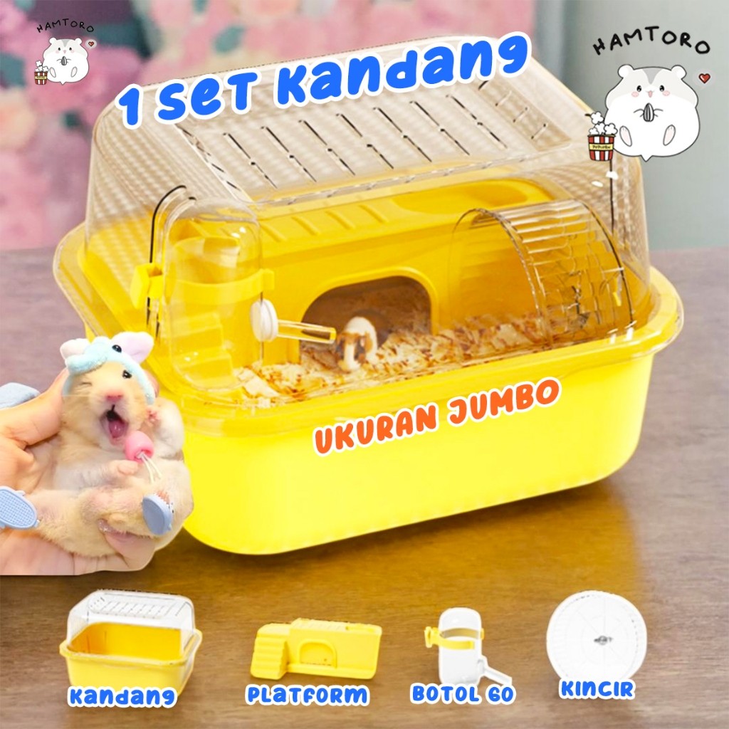 Hamtoro / Kandang Hamster Besar / Rumah Hamster / Kincir Hamster / Kandang Hamster