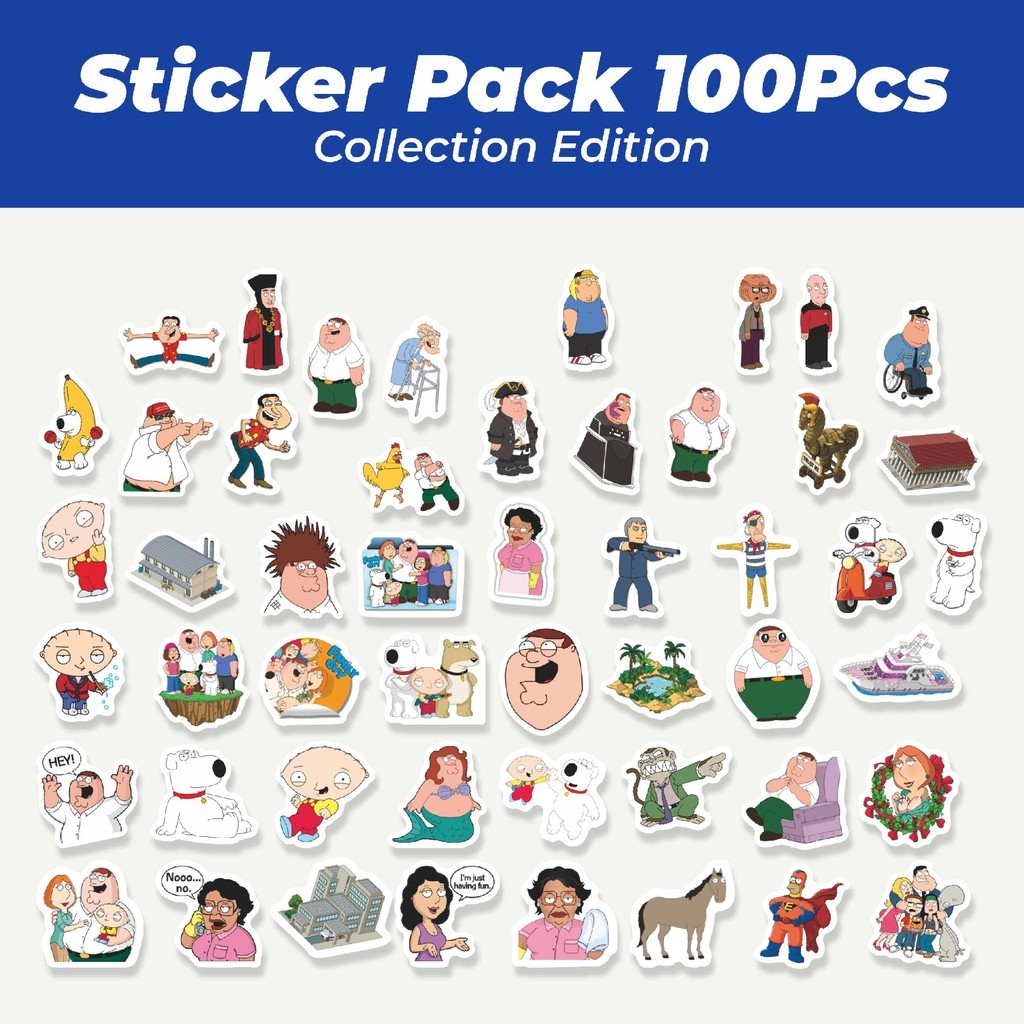 

Hot Sticker Kartun Family Guy Sticker Lucu Anti Air Stikers Berperekat Waterproof Sticker Decal Buat Motor Helm Buku Journal Koper Casing HP Laptop Botol Minum