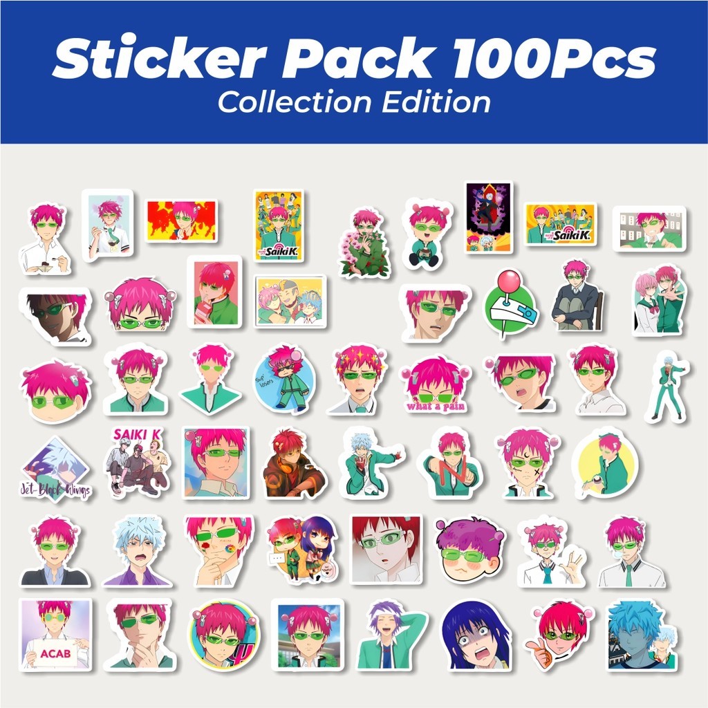 

Hot Stiker Saiki Kusuo Lucu Anti Air Stikers Berperekat Waterproof Sticker Decal Buat Motor Helm Buku Journal Koper Casing HP Laptop Botol Minum