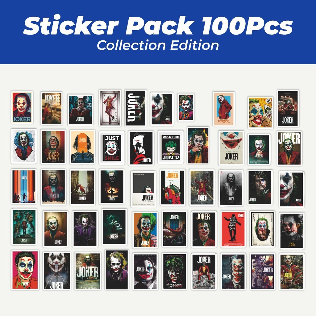 

Hot Stiker Poster Joker Lucu Anti Air Stikers Berperekat Waterproof Sticker Decal Buat Motor Helm Buku Journal Koper Casing HP Laptop Botol Minum