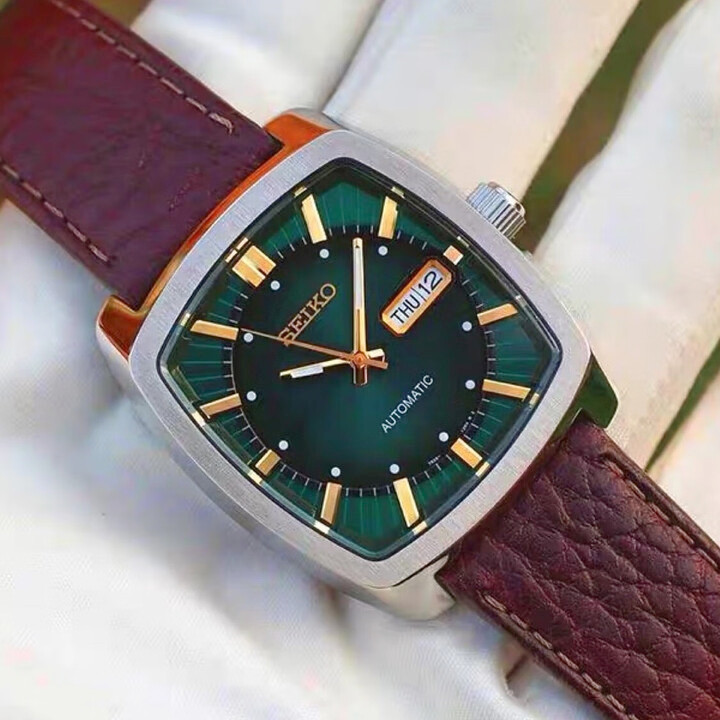 Original SEIKO Watch Snkp27 Series Automatic Self-Wind Mechanical Tonneau Square Multifunctional Lux