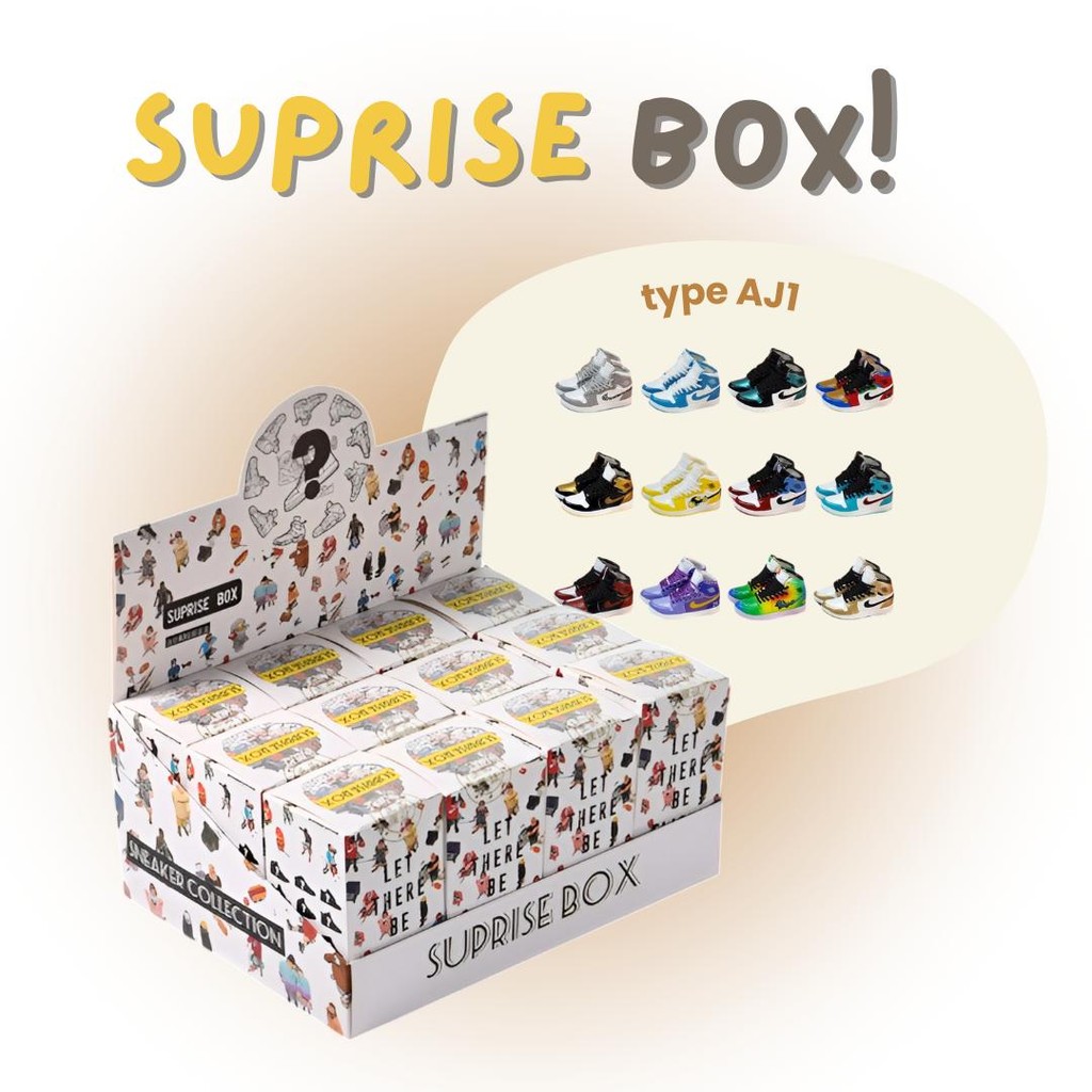 Mystery Box Miniature Sepatu Sneakers / Shoes Blind Box Hype M52