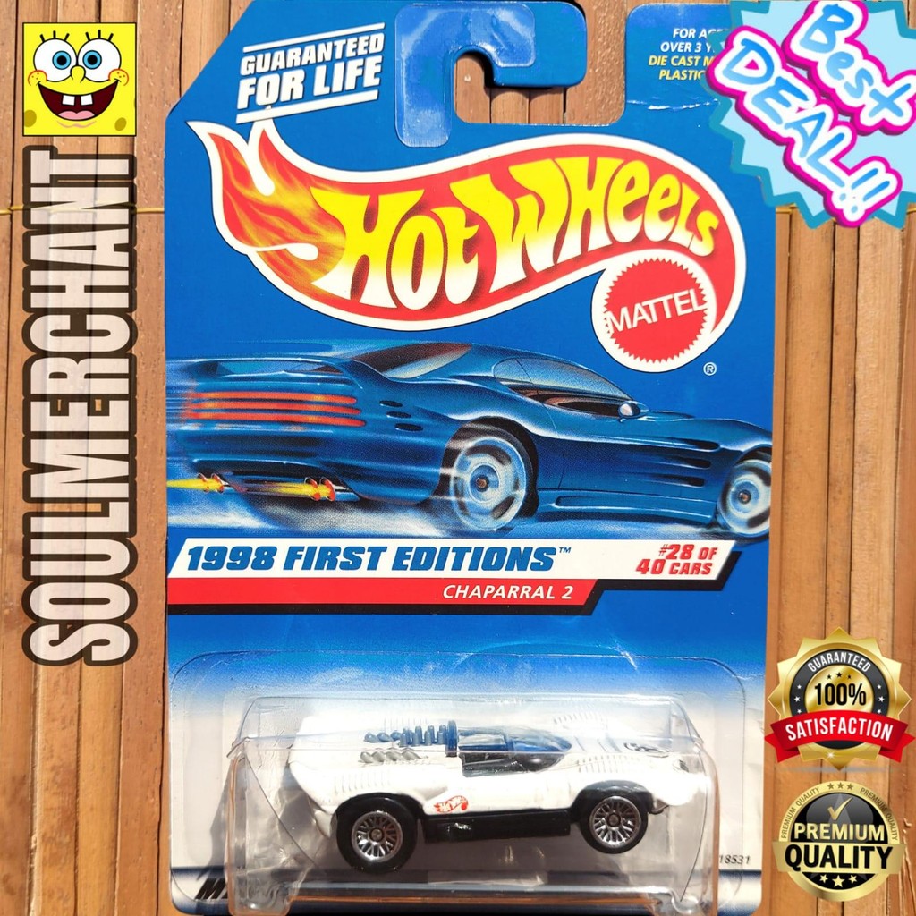 Hot Wheels Chaparral 2 Putih First Edition Mainan Diecast Mobil Sport