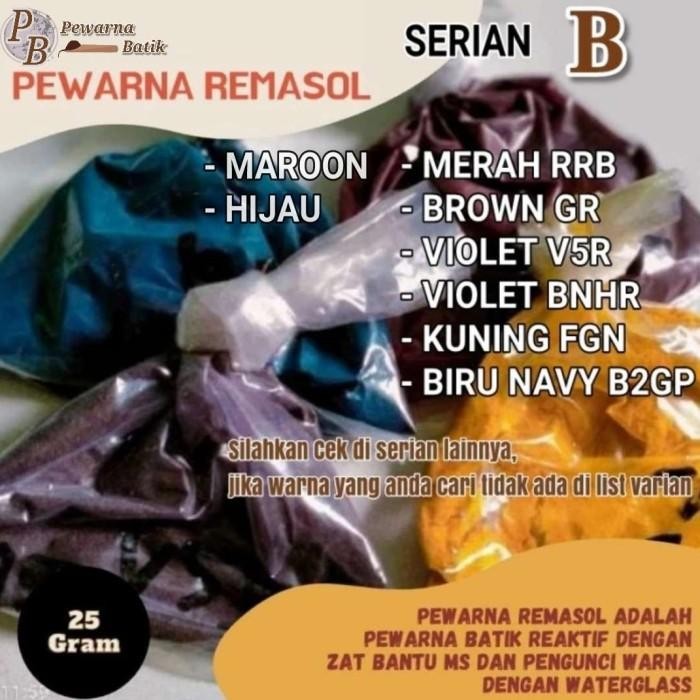 

ASLI PEWARNA REMASOL 25GR/TERMURAH WARNA REMASOL TIEDYE (SERIAN B)