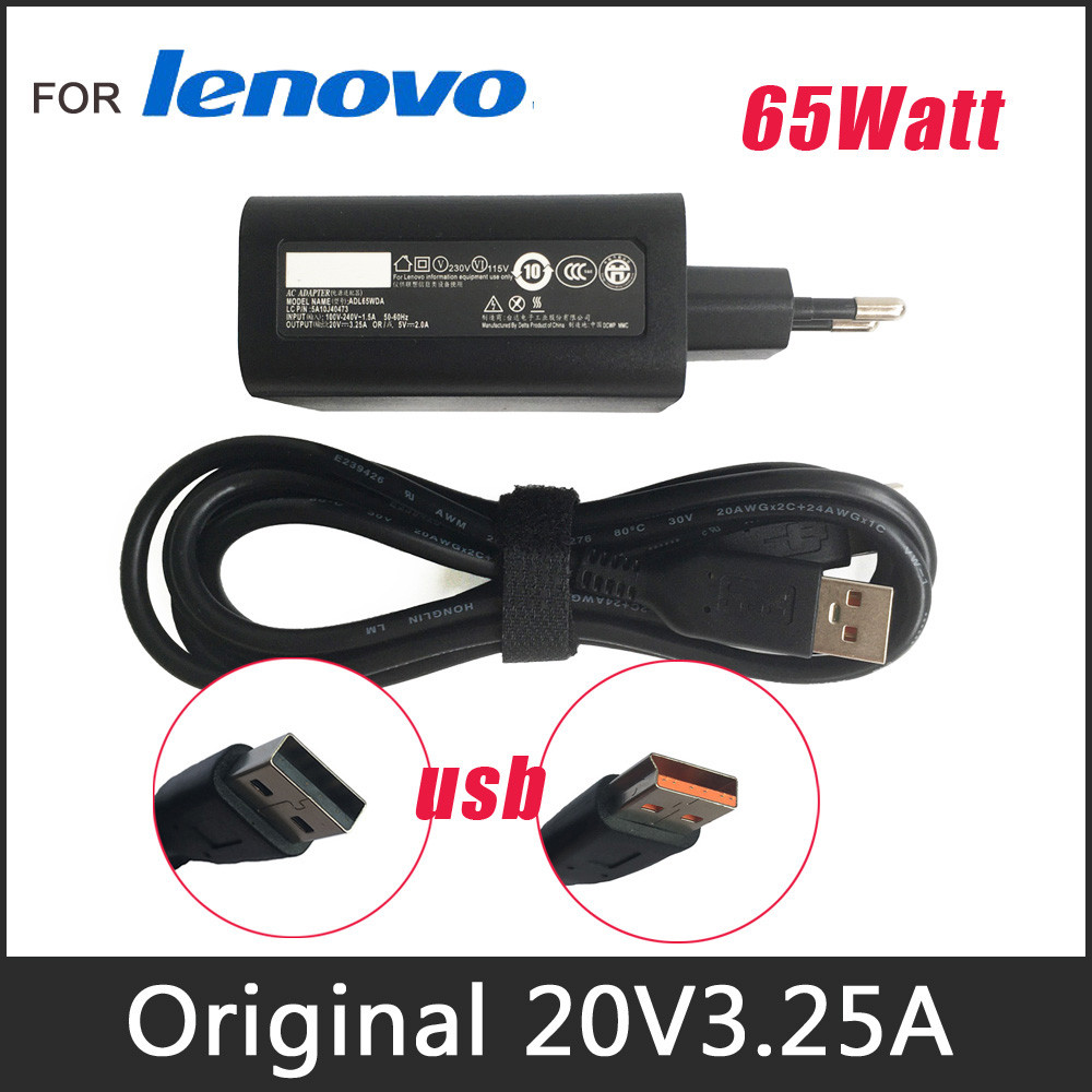 20V3.25A 65W ADL65WLC Laptop Charger Power Supply for Lenovo Yoga 4 Pro Yoga 700 Yoga 900 Yoga 3 Pro