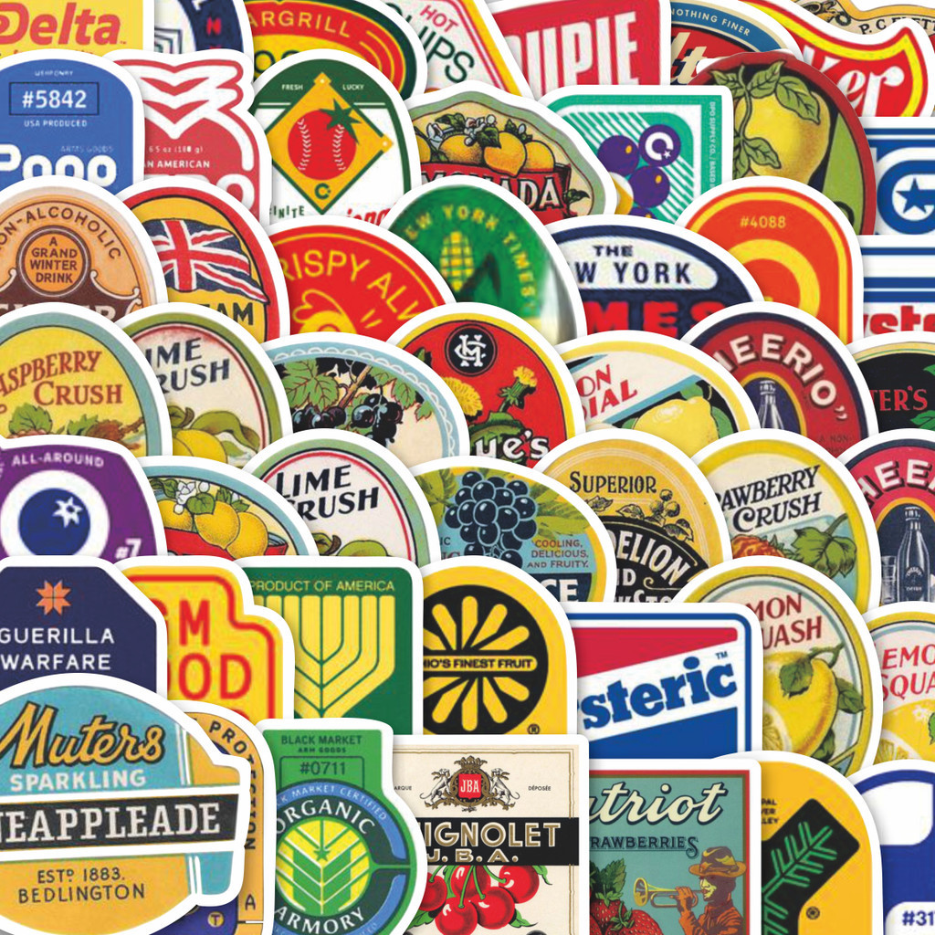 

Stiker Cutting Pack Label Vintage [Label Antik] Isi 100Pcs Series Aesthetic Lucu Keren Untuk Koper Bahan Vynil