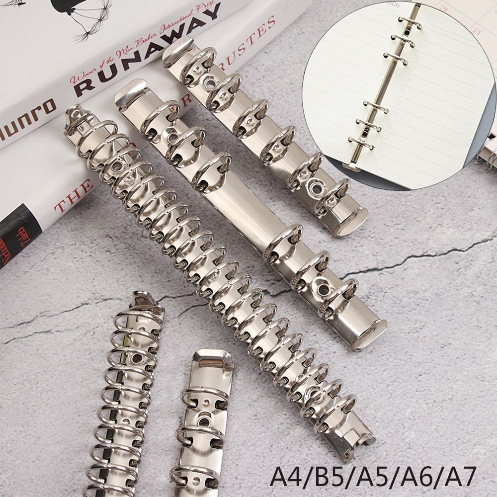 

A4/B5/A5/A6/A7 Metal Spiral Rings Binder Clip Loose-leaf File Folder Clip Notebook Accessory Stationery