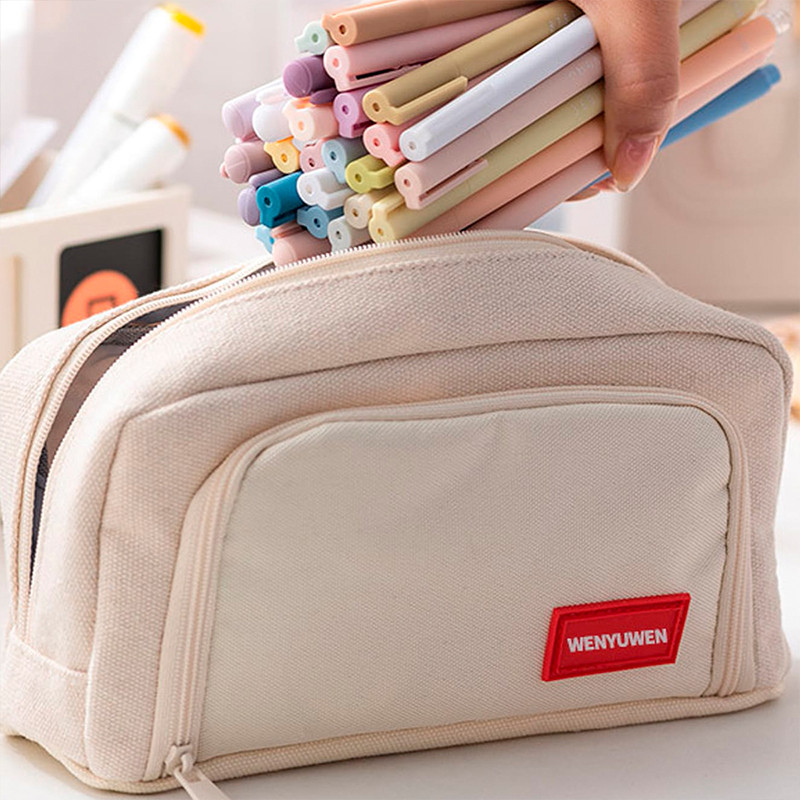 

1pc Large Capacity Pencil Case Cute Student Pencil Cases Big Pen Bag Case Storage Box Boy Girl Office School Stationery Supplies