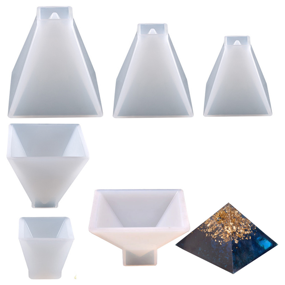 

3D Pyramid Orgone Generator Mold Cones Flexible Geometry Shape Silicone Mold UV Epoxy Resin Decorative Craft Art Ornaments