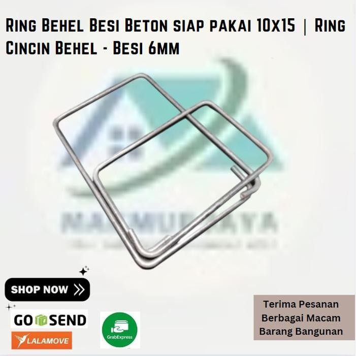Ring Behel Besi Beton siap pakai 10x15 | Ring Cincin Behel - Besi 6mm - 6mm Full