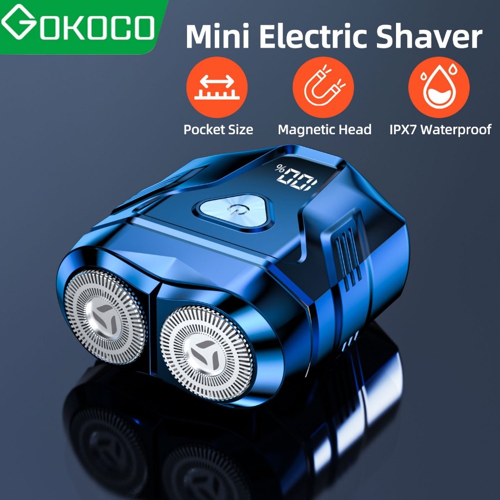 

GOKOCO Mini Electric Shaver Portable Alat Cukur Jenggot Elektrik Waterproof IPX7