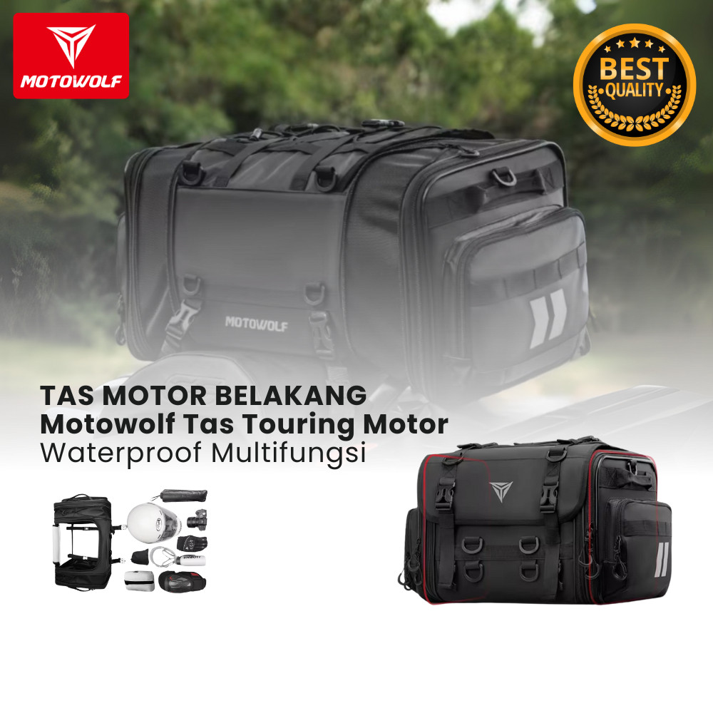 Tas Motor Belakang Motowolf  Tas Touring Motor Waterproof Multifungsi