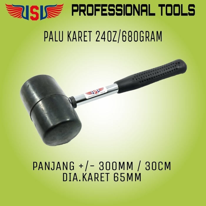 VSV Palu Karet 24oz Gagang besi Palu Keramik Martil karet Rubber HammeR