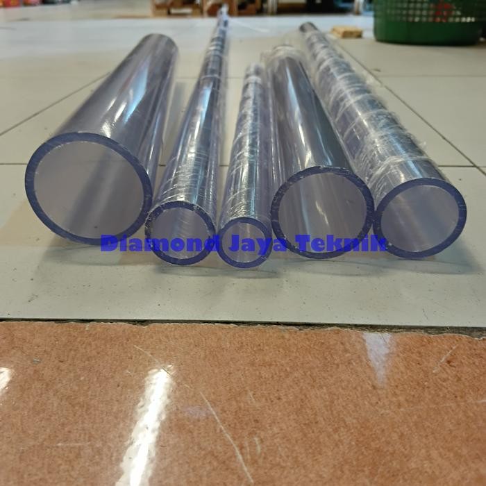 Pipa PVC Clear Transparan 1/2" 3/4" 1" 1.1/2" 1.1/4 dan 2"  50Cm ANSI SCH40 / Pipa Bening PVC 1/2" s