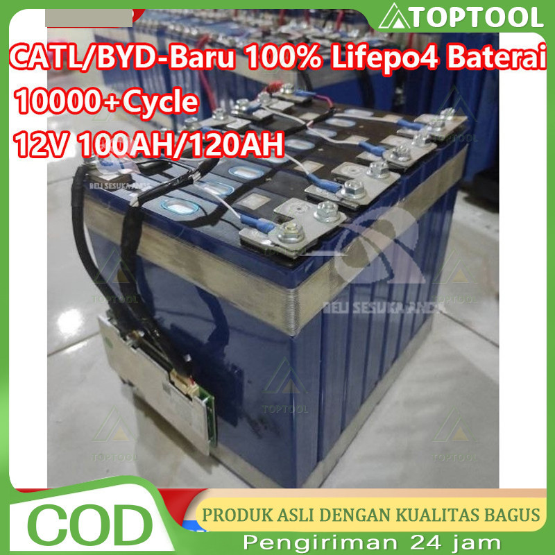 Mutiaradstore Catl/Byd Battery Lifepo4 24V /12V 120Ah/100Ah Battery Lifepo4 12V/24V 120Ah 100Ah Plus