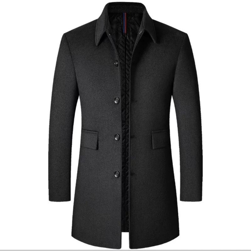 Blazer Hitam Pria Casual Santai Slim Fit / jasket pria keren modern / Long Coat Pria