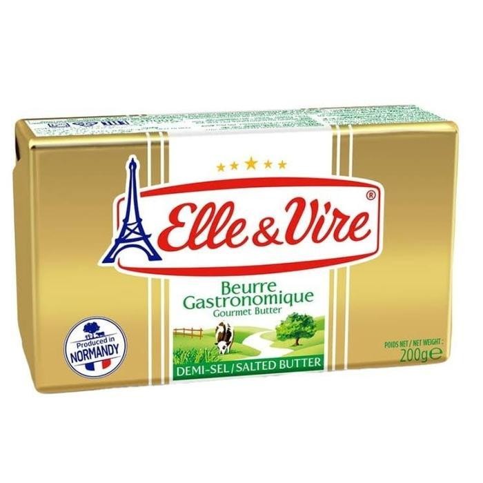 

[PROMO EXP TERBARU] Butter SALTED 200 gr / 200gr Elle & Vire | Mentega Asin - DUS Bergaransi Terlaris