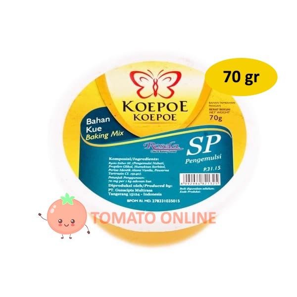 

Terbagus Koepoe Kupu / Sp Emulsifier Pengemulsi Pengembang Kue / 70gr 70 Gram